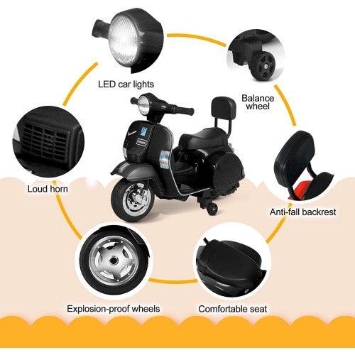 UENJOY PX150 6V Kids Ride Motorcycle (Vespa Edition Pink, Blue , White, Black) - Toytexx UENJOY PX150 6V Kids Ride Motorcycle (Vespa Edition Pink, Blue , White, Black) - Toytexx
